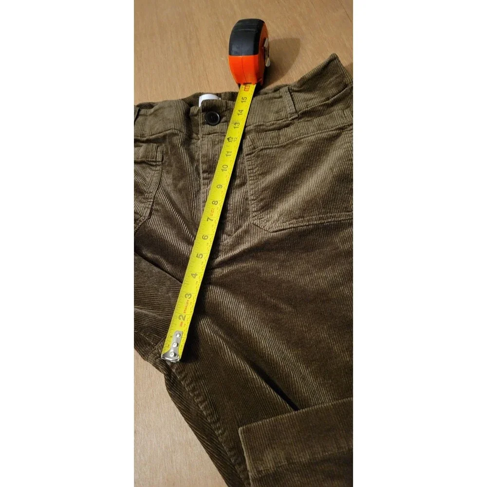 Anthropologie Maeve The Colette Wide Leg Velvet Corduroy Brown Pants 34 Women's - Picture 13 of 15